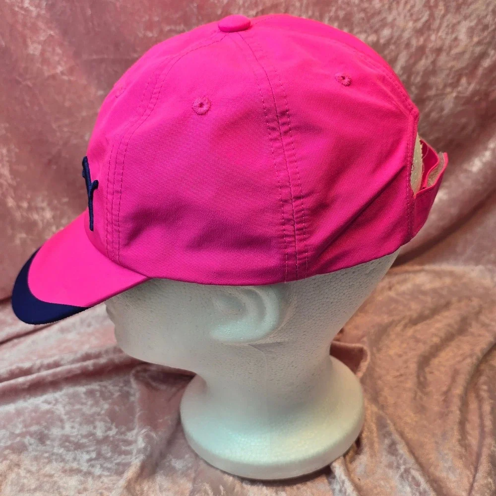 Puma Kids Hot Pink Navy Blue Athletic Baseball Cap Adjustable Hat